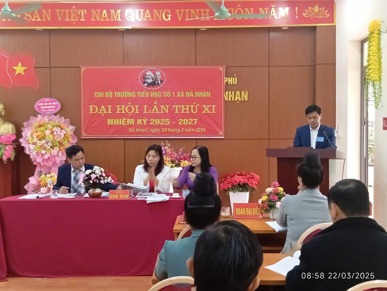 CHI BỘ TRƯỜNG TIỂU HỌC SỐ 1 XÃ NÀ NHẠN TỔ CHỨC THÀNH CÔNG ĐẠI HỘI CHI BỘ NHIỆM KÌ 2025 – 2027