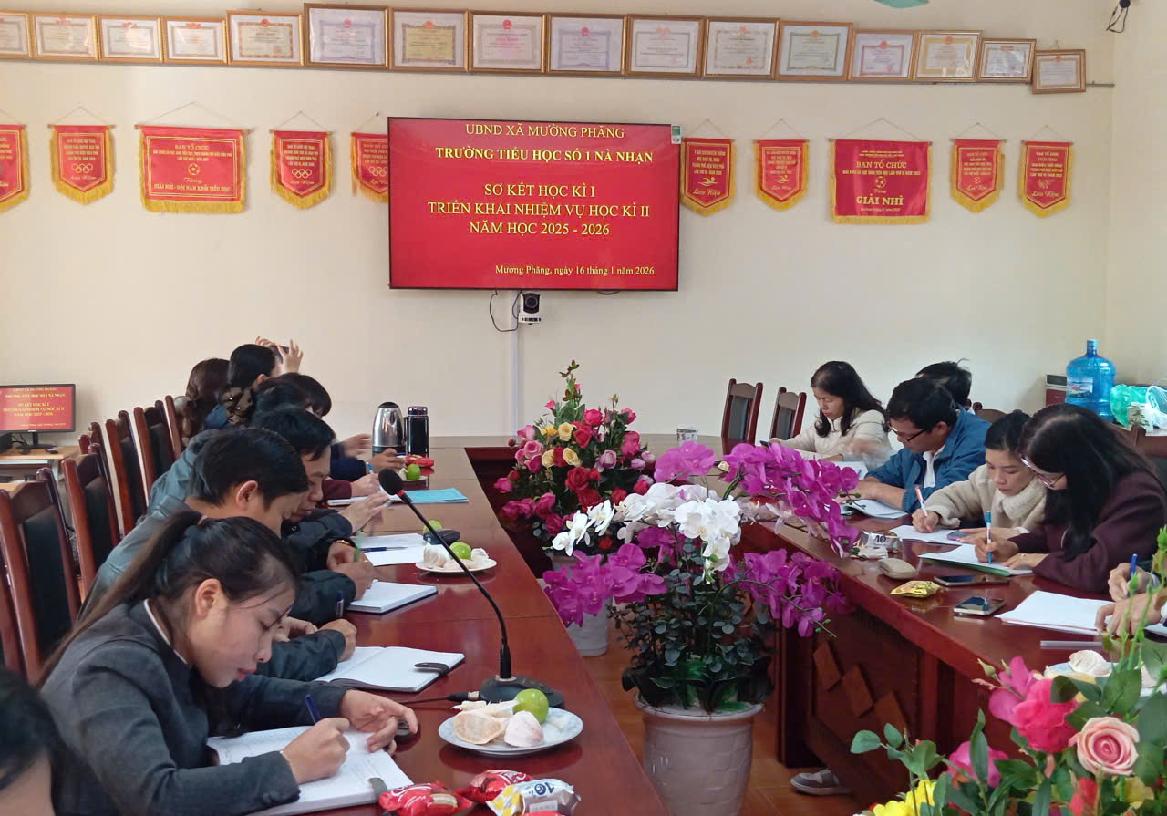 TRƯỜNG TIỂU HỌC SỐ 1 NÀ NHẠN: ĐOÀN KẾT, SÁNG TẠO, QUYẾT TÂM THỰC HIỆN THẮNG LỢI NHIỆM VỤ NĂM HỌC